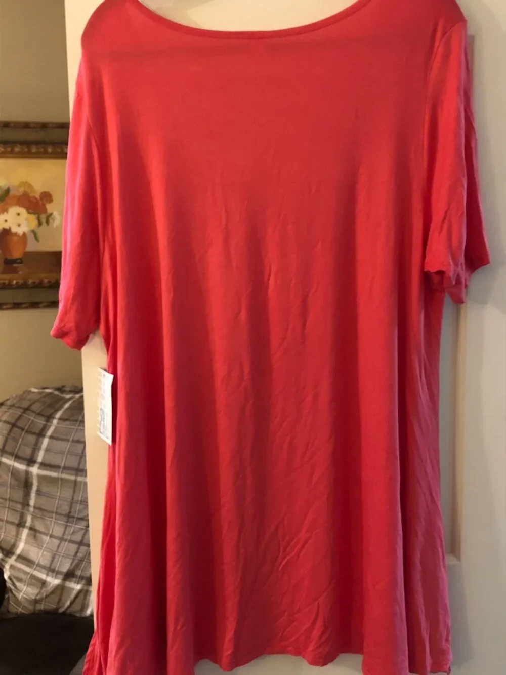 224 PEACH PERFECT TEE TUNIC 3X LULAROE NEW